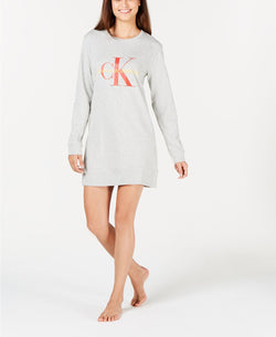 Calvin Klein Monogram Lounge Nightshirt in Grey Heather thumbnail 4