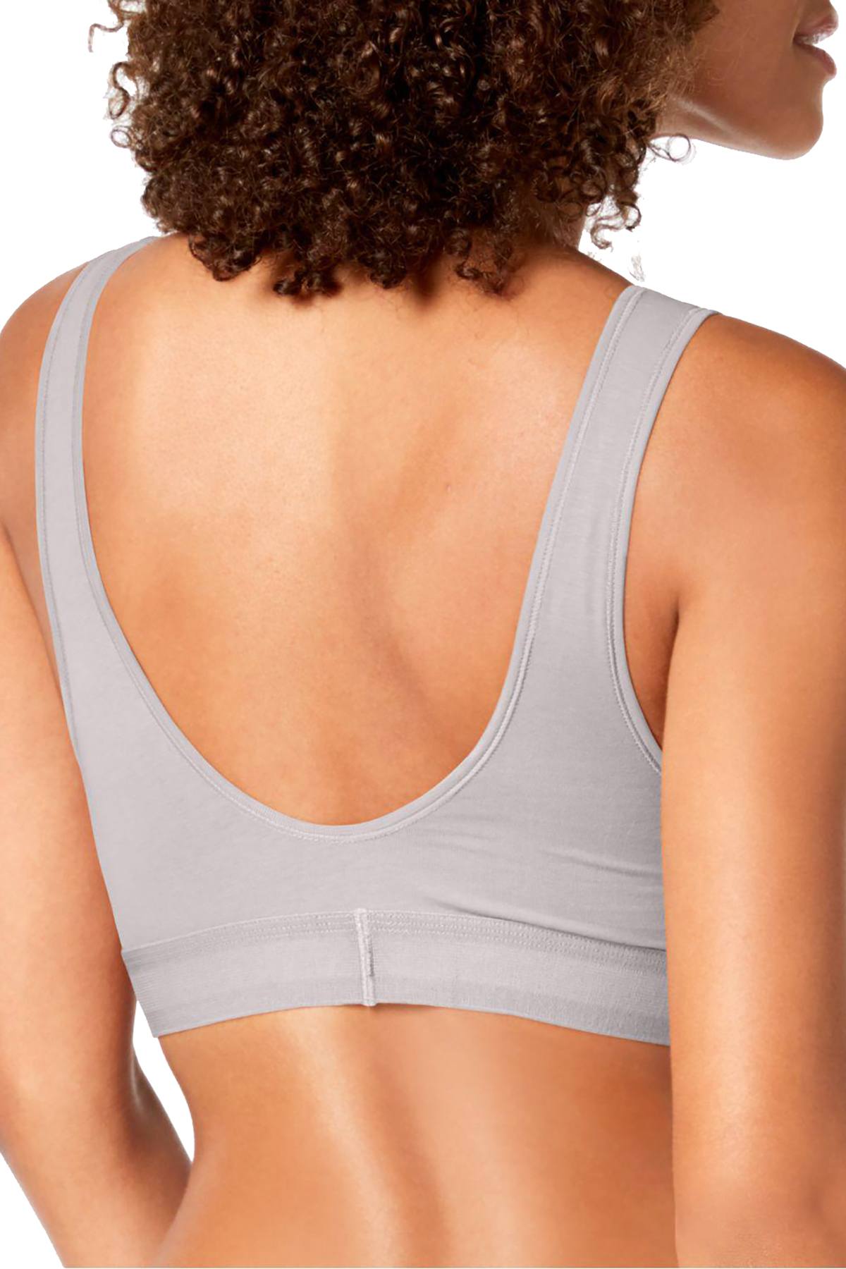 Calvin Klein Monogram Unlined Bralette in Grey Heather