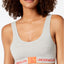 Calvin Klein Monogram Unlined Bralette in Grey Heather
