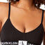 Calvin Klein Monogram Unlined Triangle Bralette in Black