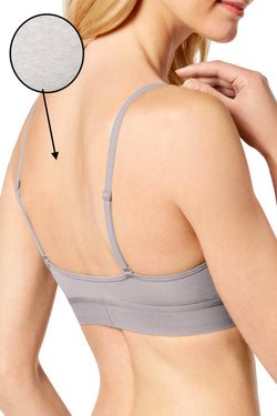 Calvin Klein Monogram Unlined Triangle Bralette in Heather Grey thumbnail 2