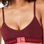 Calvin Klein Monogram Unlined Triangle Bralette in Phoebe Burgundy