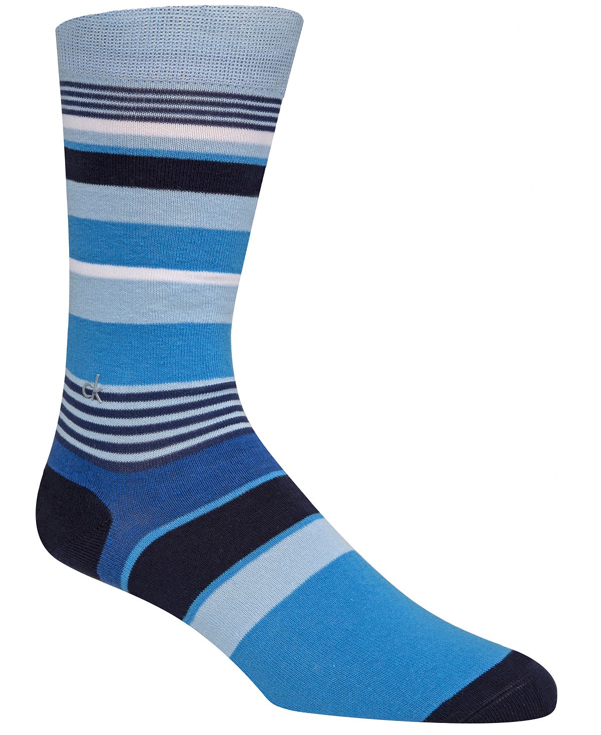 Calvin Klein Multi-stripe Crew Socks Blue Bell Multi Stripe Logo