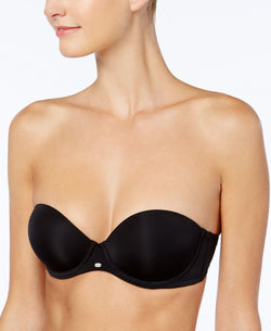 Calvin Klein Naked Glamour Strapless Push Up Bra F3493 Black thumbnail 1