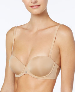 Calvin Klein Naked Glamour Strapless Push Up Bra F3493 Buff (Nude 5) thumbnail 1