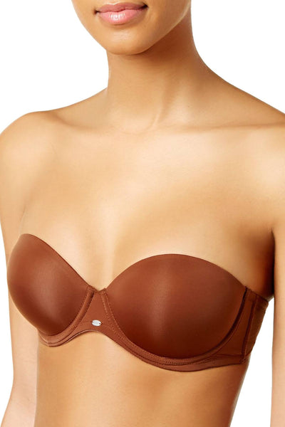 Calvin Klein Naked Glamour Strapless Push Up Bra in Cinnamon