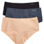 Calvin Klein Navy/Beige/Black Invisibles Hipster 3-Pack