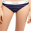 Calvin Klein Navy Simple-Stripe Modern Cotton Logo-Waist Thong