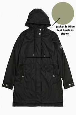 Calvin Klein Olive Water-Resistant Hooded Jacket thumbnail 2
