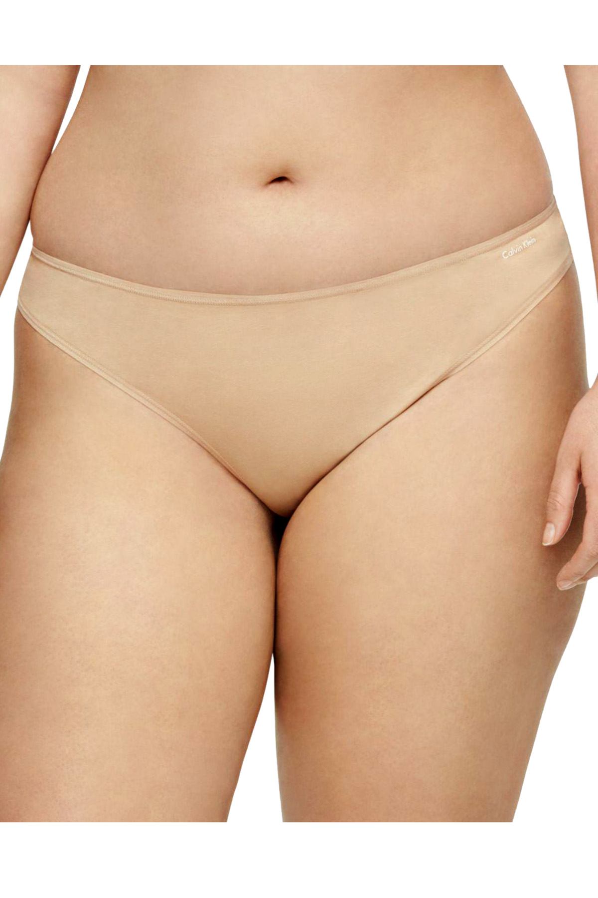 Calvin Klein PLUS Bare-Nude Cotton Form Thong