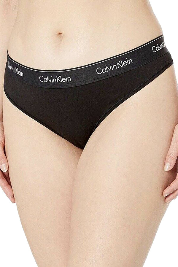 Calvin Klein PLUS Black/Black Modern Cotton/Modal Thong