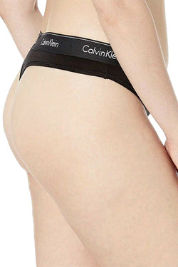 Calvin Klein PLUS Black/Black Modern Cotton/Modal Thong thumbnail 3