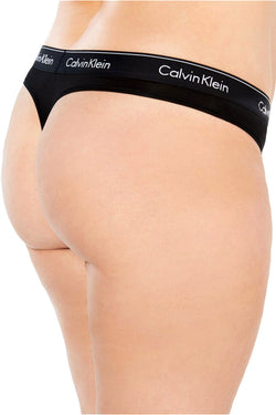 Calvin Klein PLUS Black/Black Modern Cotton/Modal Thong thumbnail 2