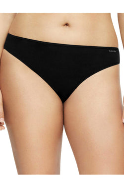 Calvin Klein PLUS Black Cotton Form Thong thumbnail 3