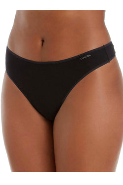 Calvin Klein PLUS Black Cotton Form Thong thumbnail 2