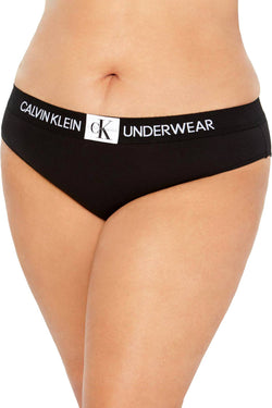 Calvin Klein PLUS Monogram Bikini Brief in Black thumbnail 1