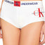 Calvin Klein PLUS Monogram Logo Boyshort in White