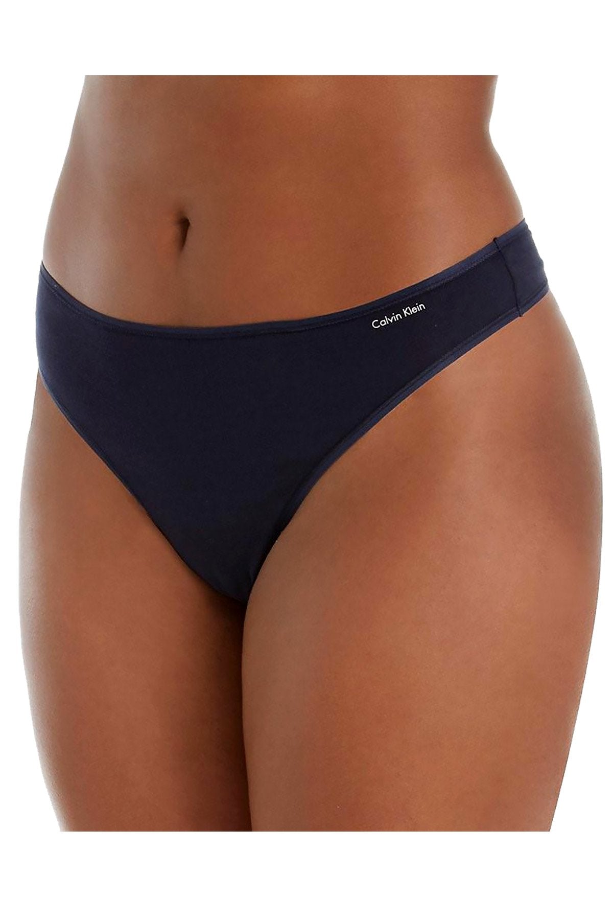 Calvin Klein PLUS Shoreline-Navy Cotton Form Thong