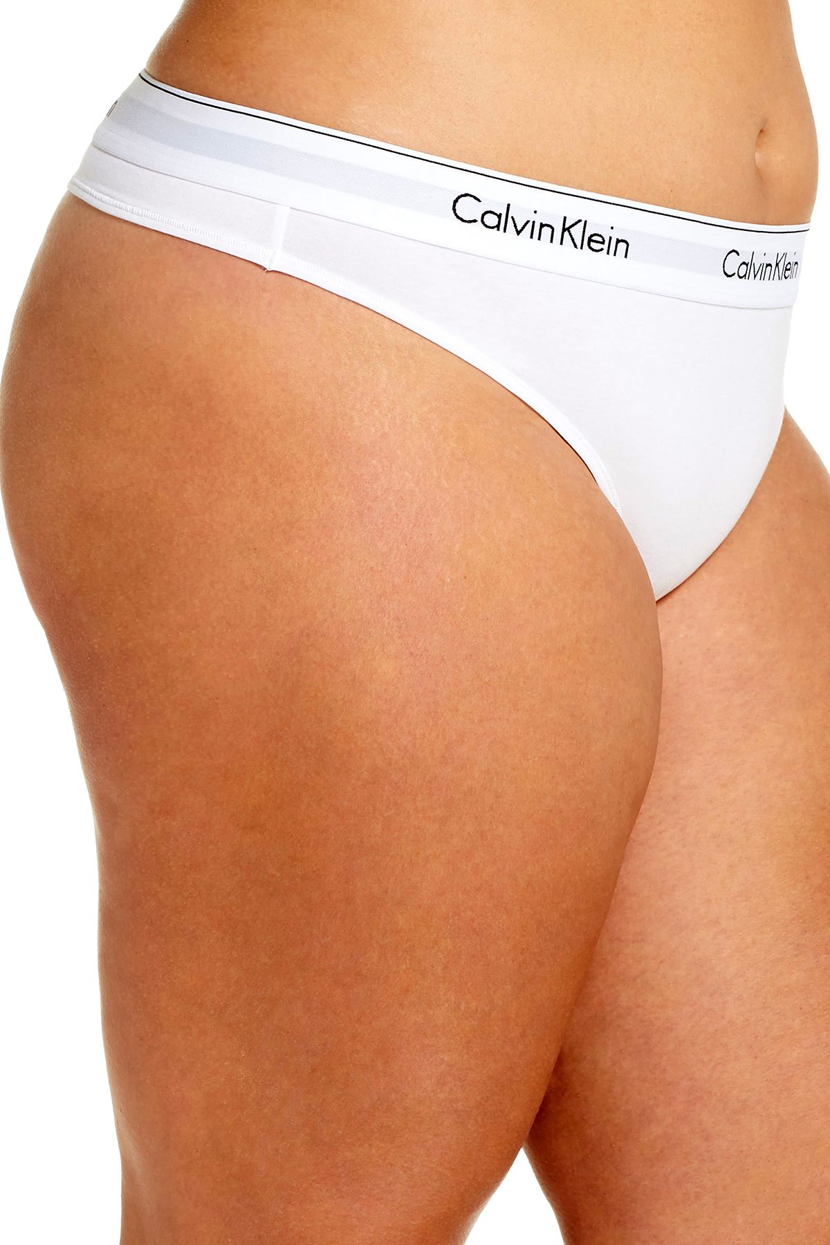 Calvin Klein PLUS White Modern Cotton/Modal Thong