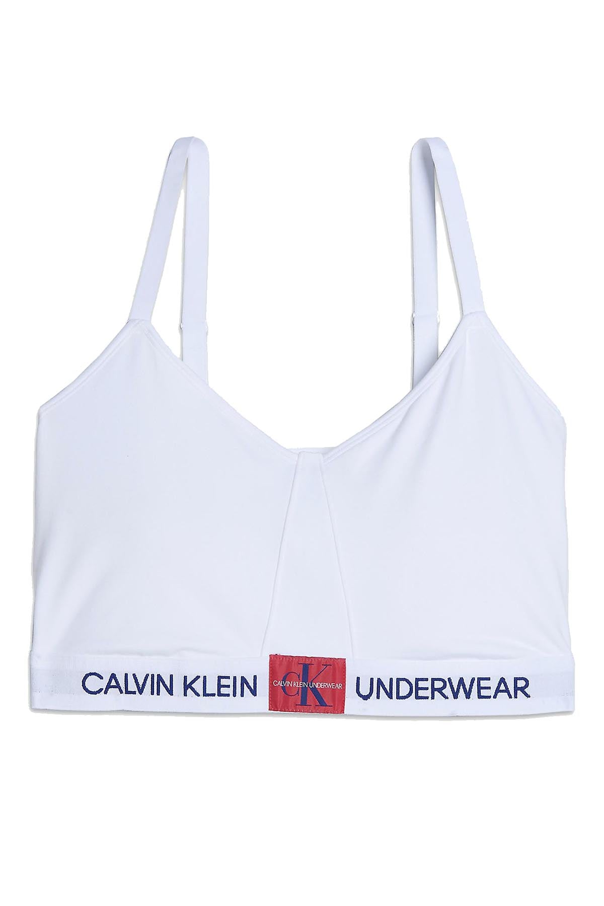 Calvin Klein PLUS White Monogram Triangle Bralette