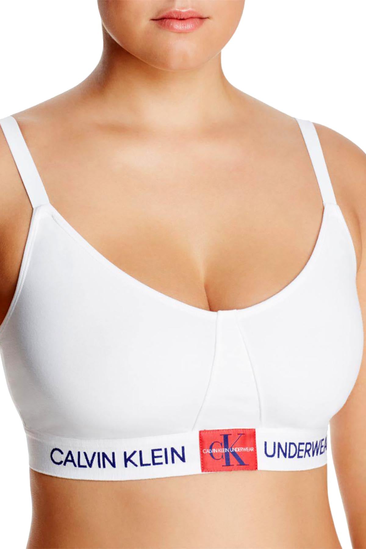 Calvin Klein PLUS White Monogram Triangle Bralette