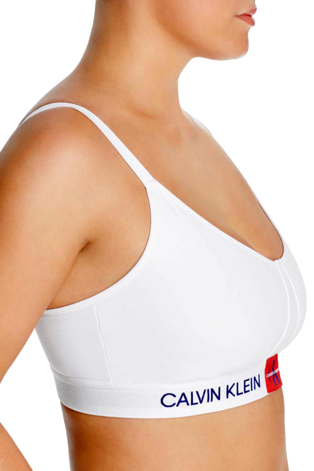 Calvin Klein PLUS White Monogram Triangle Bralette