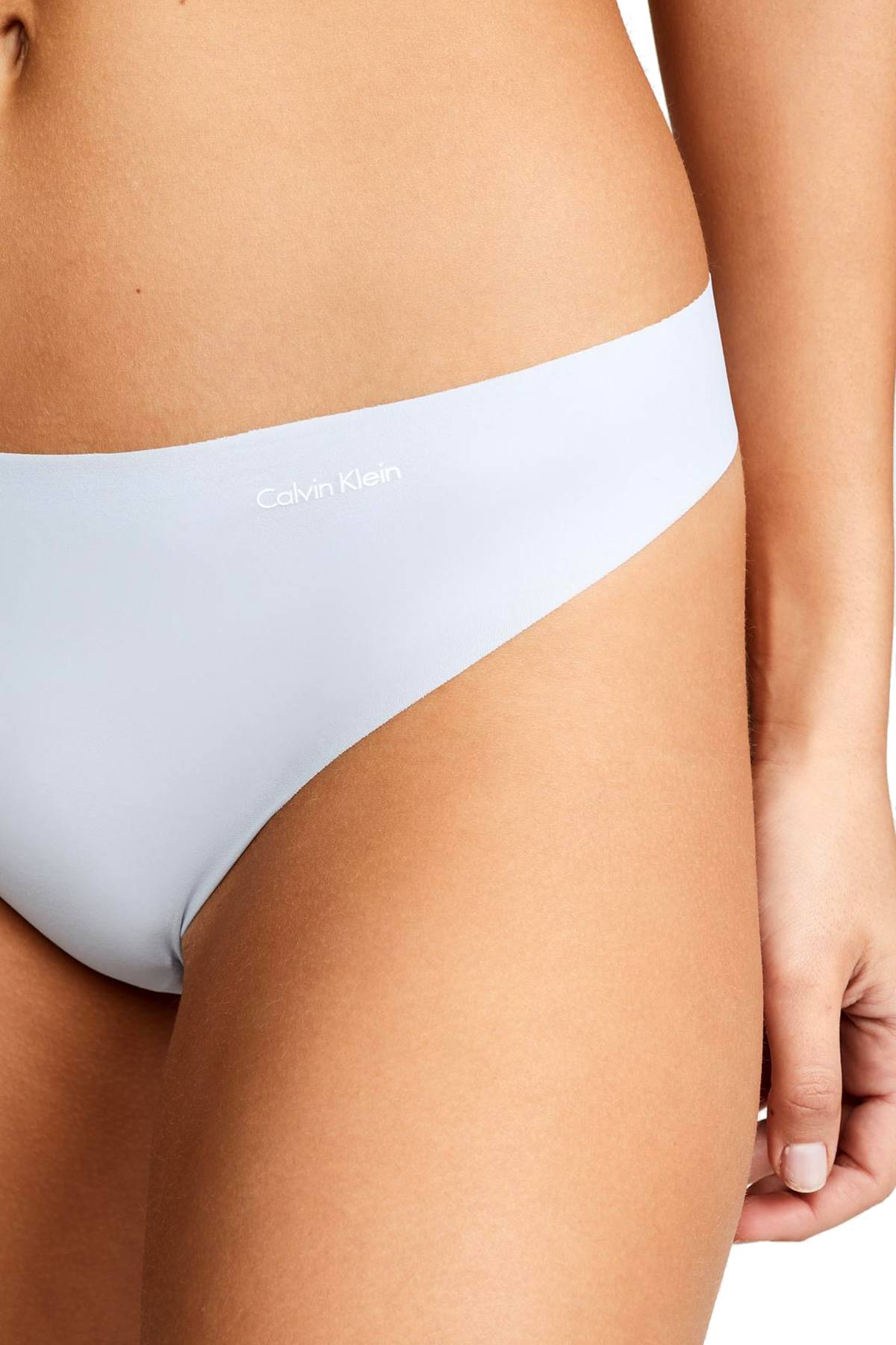 Calvin Klein Pastel Pink/Blue/Nude Invisibles Thong 3-Pack