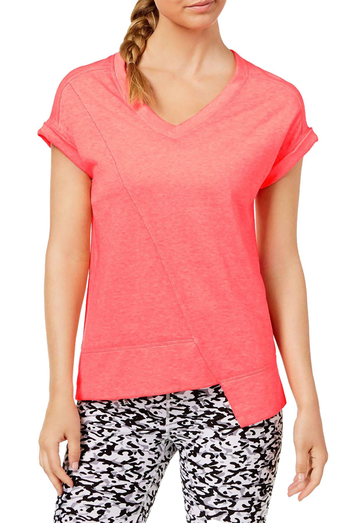 Calvin Klein Performance Ablaze V-Neck Asymmetrical Hem Top