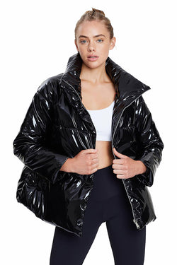 Calvin Klein Performance Black Shiny Puffer Jacket thumbnail 2
