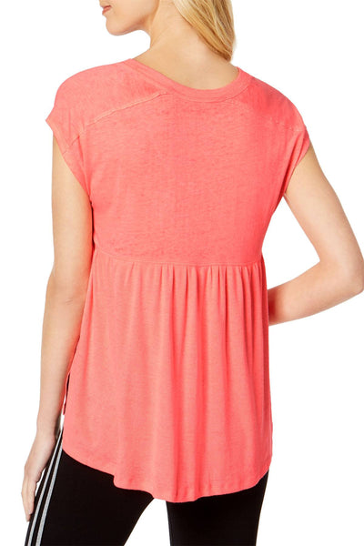 Calvin Klein Performance Energy Pink Gathered-Back Top