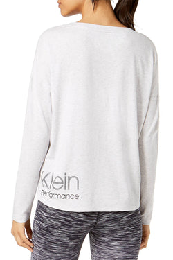 Calvin Klein Performance Optic Heather Logo Relaxed Cropped T-Shirt thumbnail 2