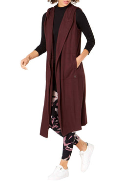 Calvin Klein Performance Raisin Long Hooded Vest thumbnail 1