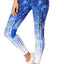 Calvin Klein Performance Royal-Blue Printed Hi-Waist Ankle-Length Legging