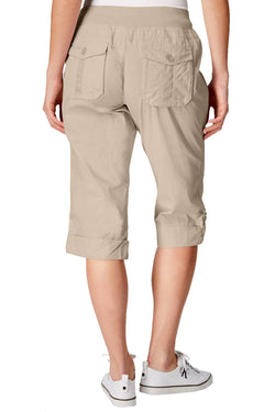 Calvin Klein Performance Sand Poplin Convertible Capri Cargo Pant thumbnail 3
