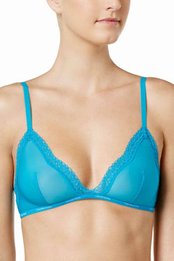 Calvin Klein Perpetua/Sheer Marquisette Lace-Trimmed Triangle Bra thumbnail 1