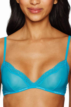 Calvin Klein Perpetua/Sheer Marquisette Lace-Trimmed Triangle Bra thumbnail 2