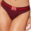 Calvin Klein Phoebe-Burgundy Monogram Waist Thong