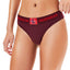 Calvin Klein Phoebe-Burgundy Monogram Waist Thong