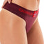 Calvin Klein Phoebe-Burgundy Monogram Waist Thong