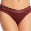 Calvin Klein Phoebe-Burgundy Striped-Waist Modal Thong