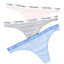 Calvin Klein Pink/Grey/Blue-Stripe Carousel Thong 3-Pack