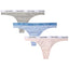 Calvin Klein Pink/Grey/Blue-Stripe Carousel Thong 3-Pack
