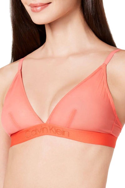 Calvin Klein Pink Mango Modern Unlined Triangle Bra