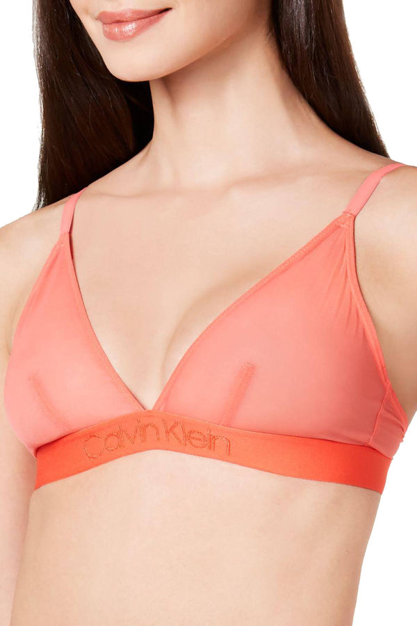 Calvin Klein Pink Mango Modern Unlined Triangle Bra