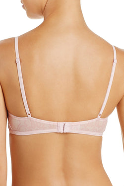 Calvin Klein Pink Snake-Print Sheer Marquisette Lace-Trim Triangle Bralette thumbnail 2