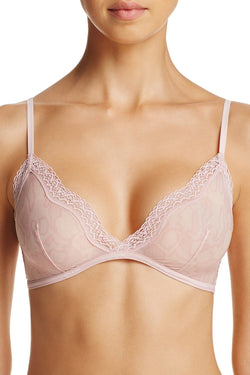 Calvin Klein Pink Snake-Print Sheer Marquisette Lace-Trim Triangle Bralette thumbnail 1