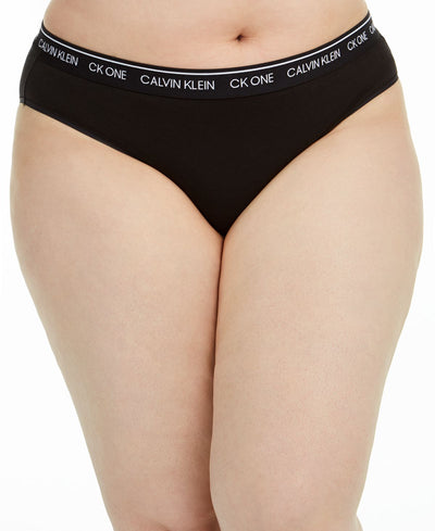 Calvin Klein Plus Ck One Cotton Bikini Underwear Qf6019 Black