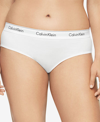 Calvin Klein Plus Modern Cotton Logo Hipster Underwear Qf5118 White