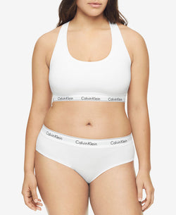Calvin Klein Plus Modern Cotton Logo Hipster Underwear Qf5118 White thumbnail 3