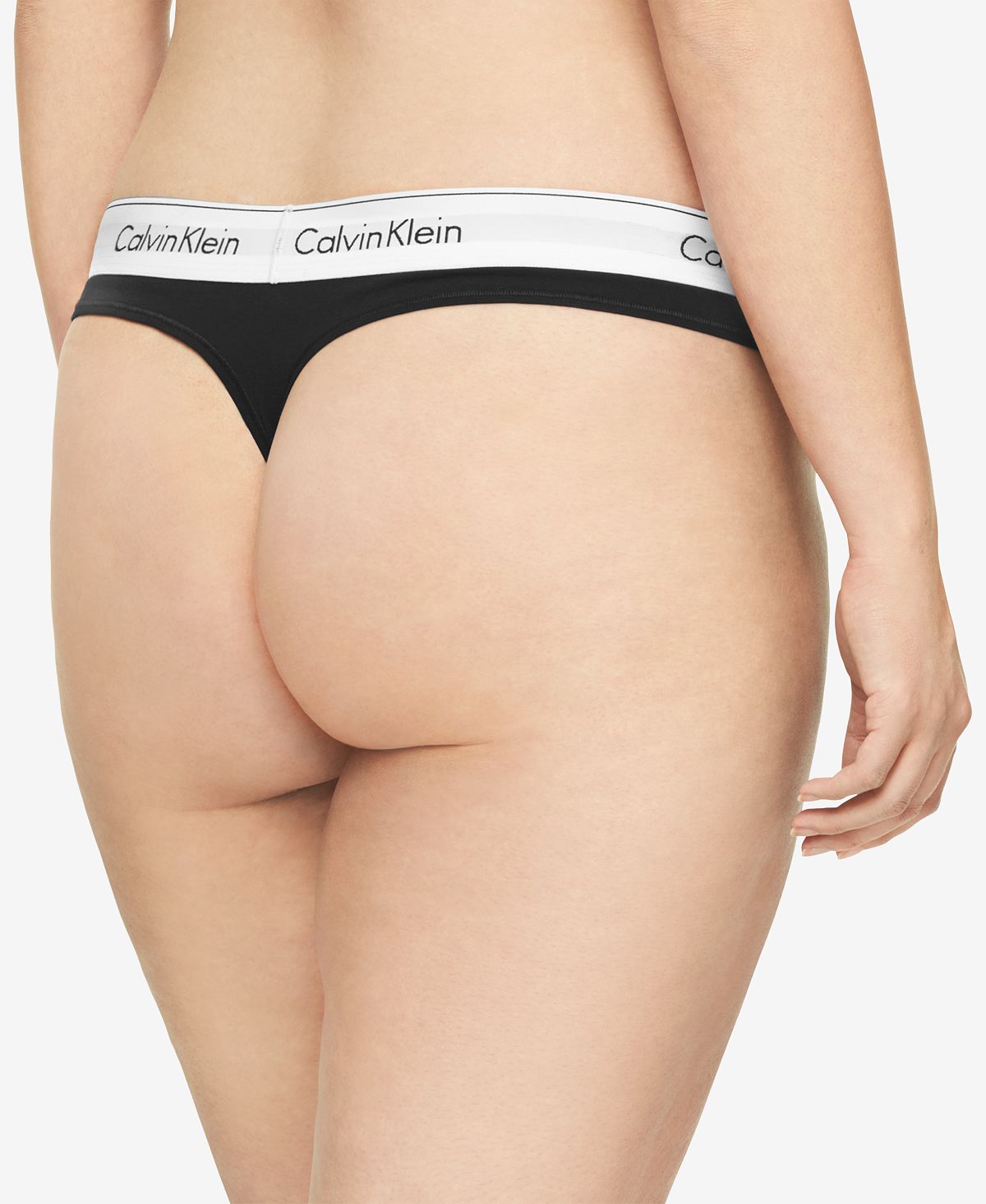 Calvin Klein Plus Modern Cotton Thong Qf5117 Black
